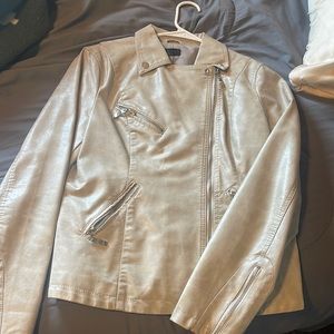 Small tan leather jacket